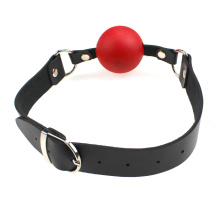 Gute Quallity Lederband Mund Rot Ball Metall Link Multi-Color Bondage Gag